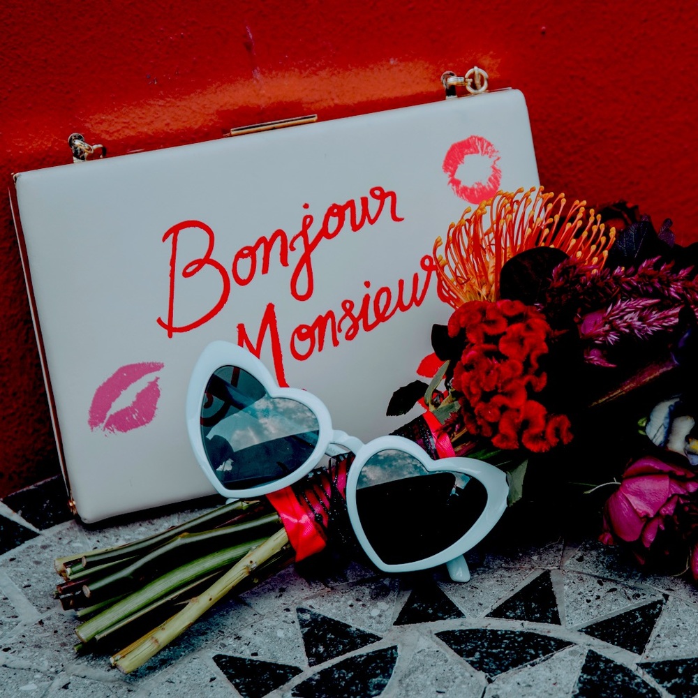 Kate Spade White Leather Bridal Book Clutch